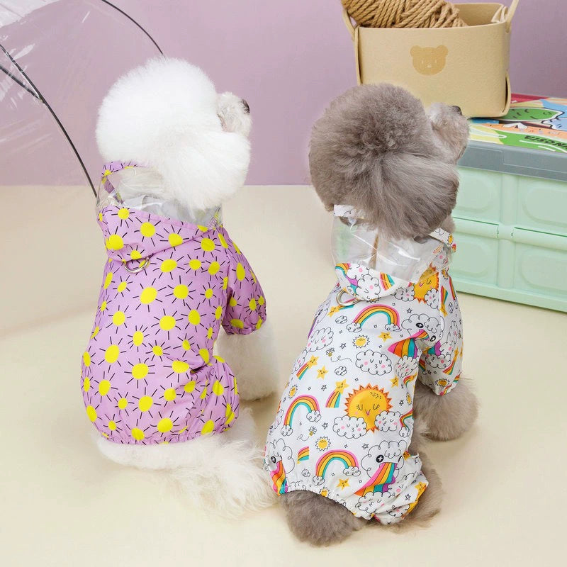 Full-Coverage Pet Raincoat with Hood