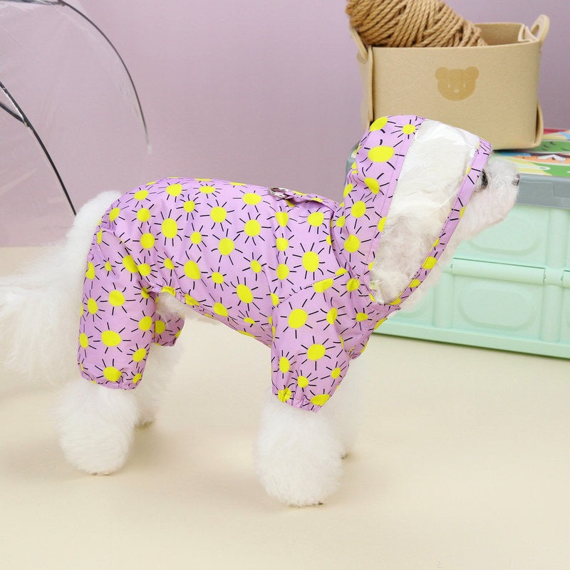Full-Coverage Pet Raincoat with Hood