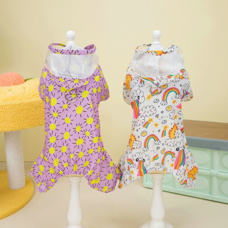 Full-Coverage Pet Raincoat with Hood