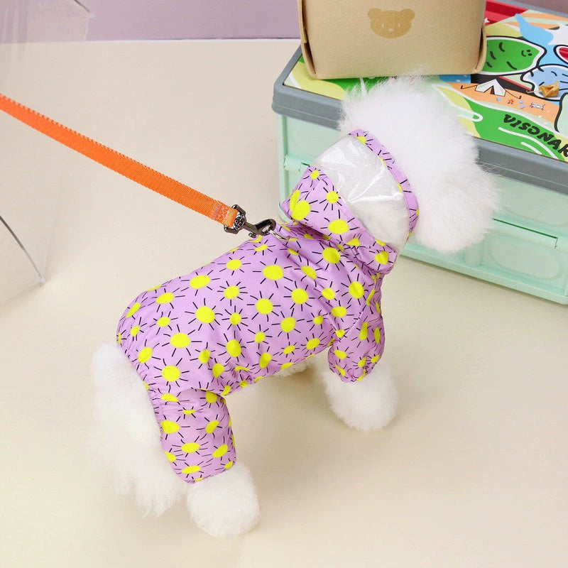 Full-Coverage Pet Raincoat with Hood