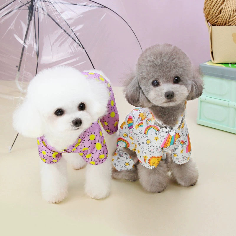 Full-Coverage Pet Raincoat with Hood