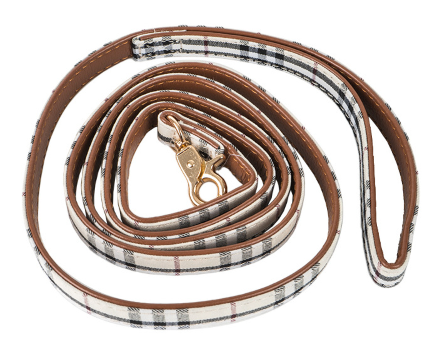 Plaid fabric for Pet (Set of 3 with Collar, Bandana, and Leash)