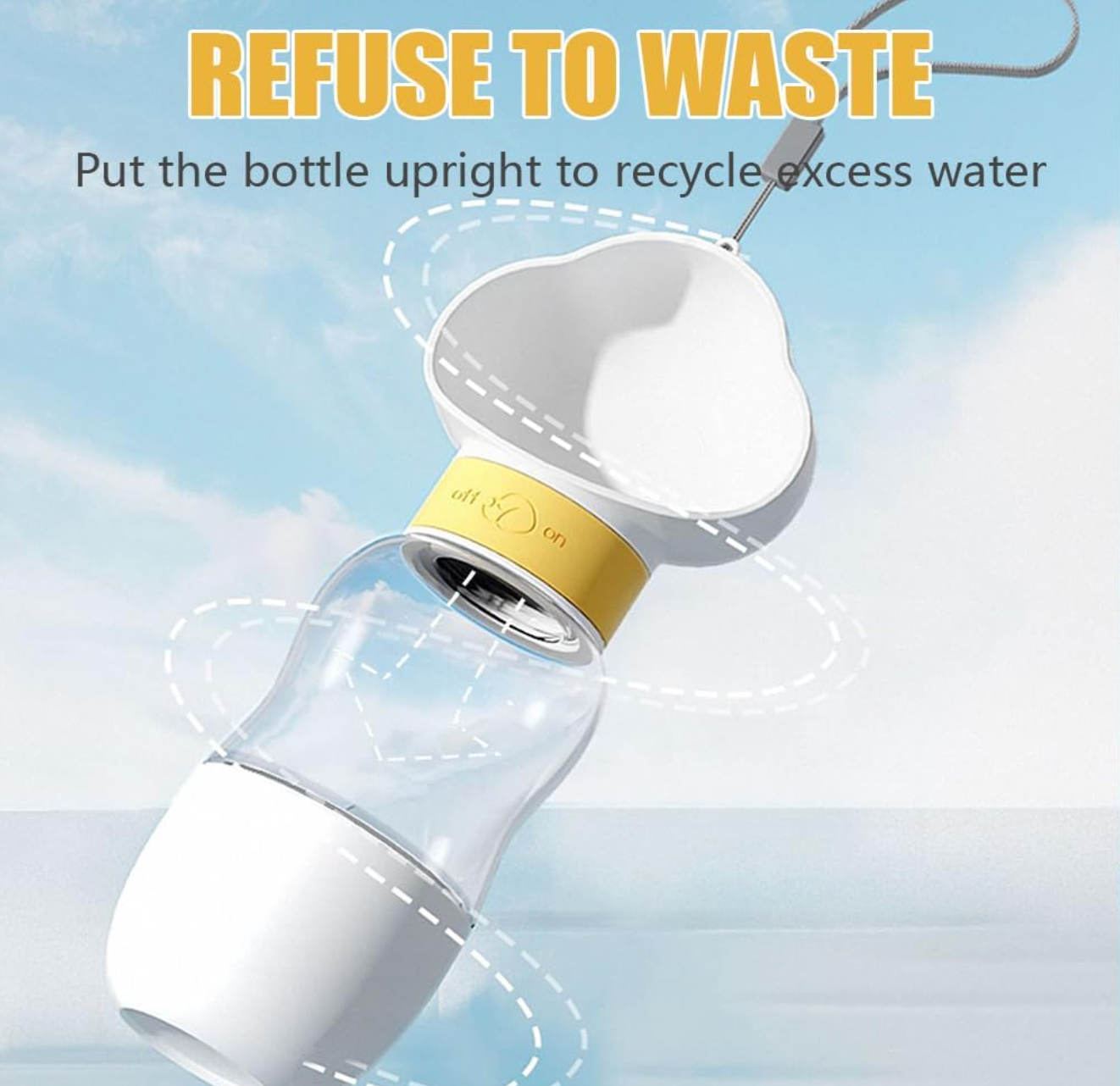 Portable 350ml Pet Water Bottle + Food Container